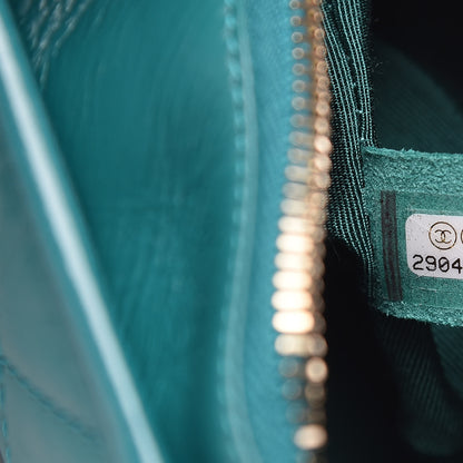 Chanel Aged Calfskin Quilted Small Gabrielle Hobo Turquoise 8 of 11