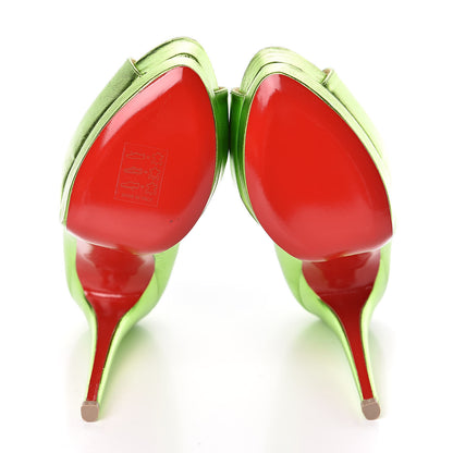 Christian Louboutin Metallizzato Palais Royal 140 Pumps 37 Dark Green 10 of 13