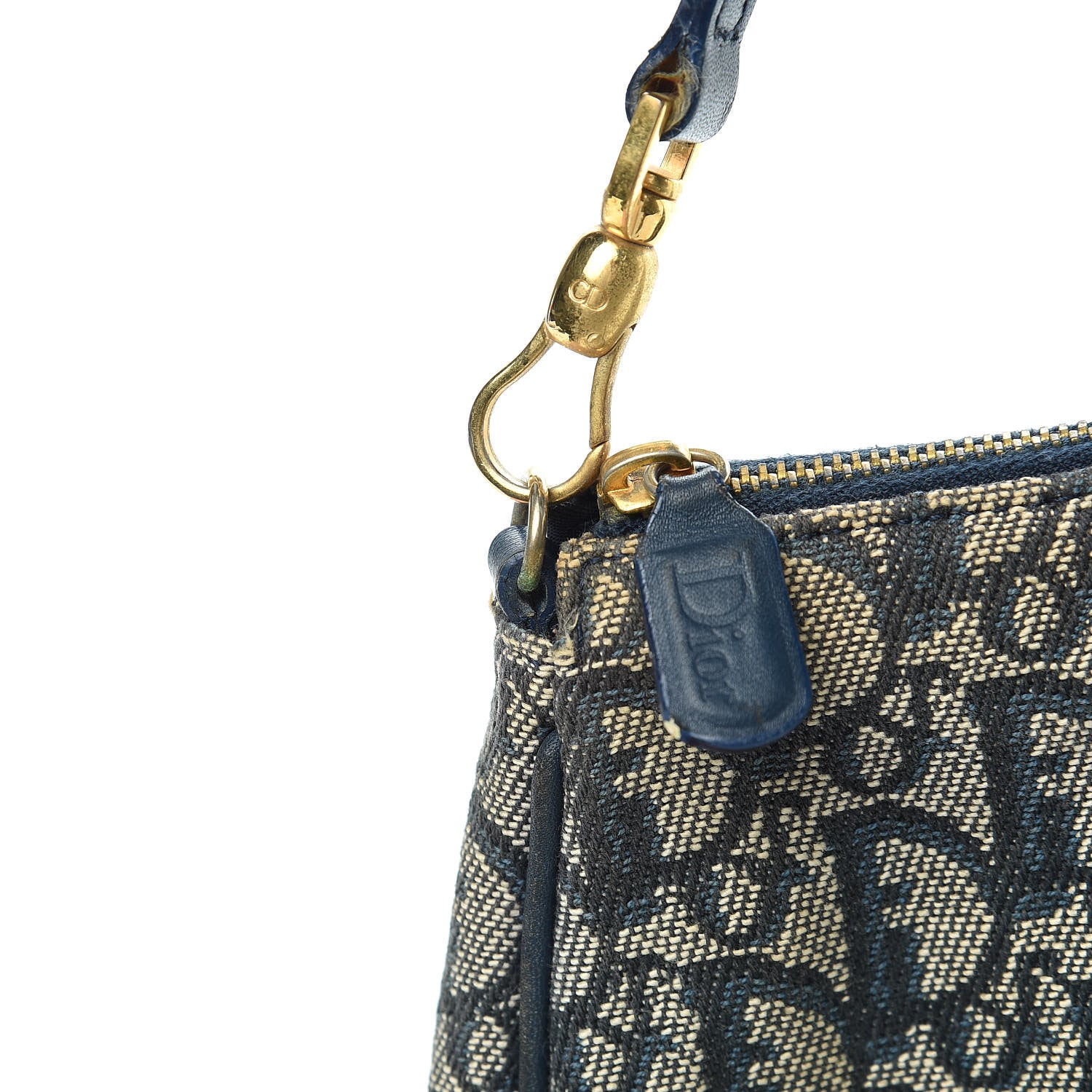 Christian Dior Monogram Mini Saddle Pochette Navy 12 of 14