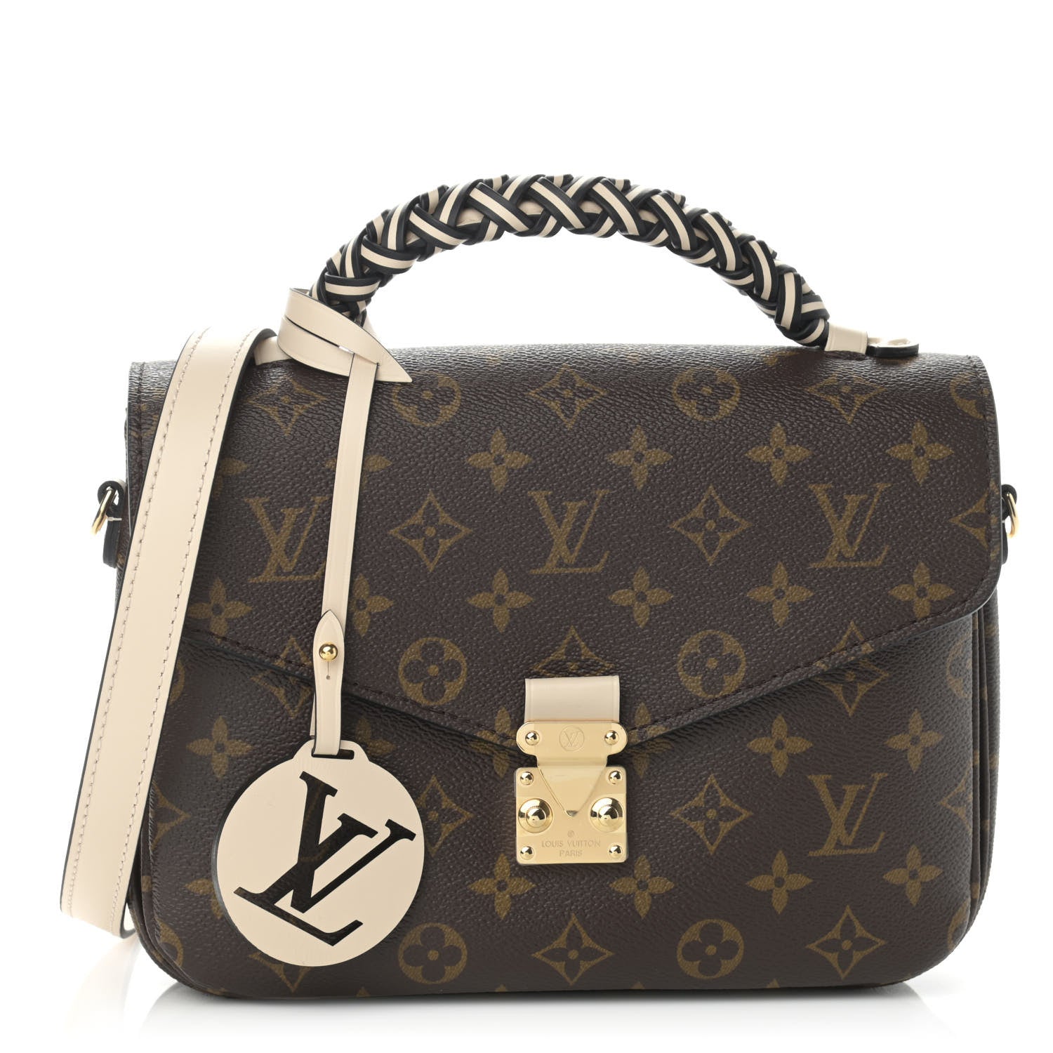 Louis Vuitton Monogram Braided Pochette Metis Creme Beige 1 of 11