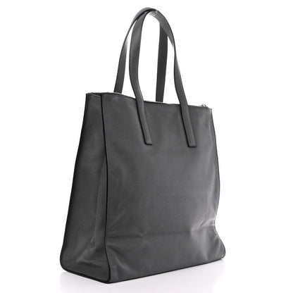Prada Saffiano Travel Shopping Tote Mercurio 3 of 16