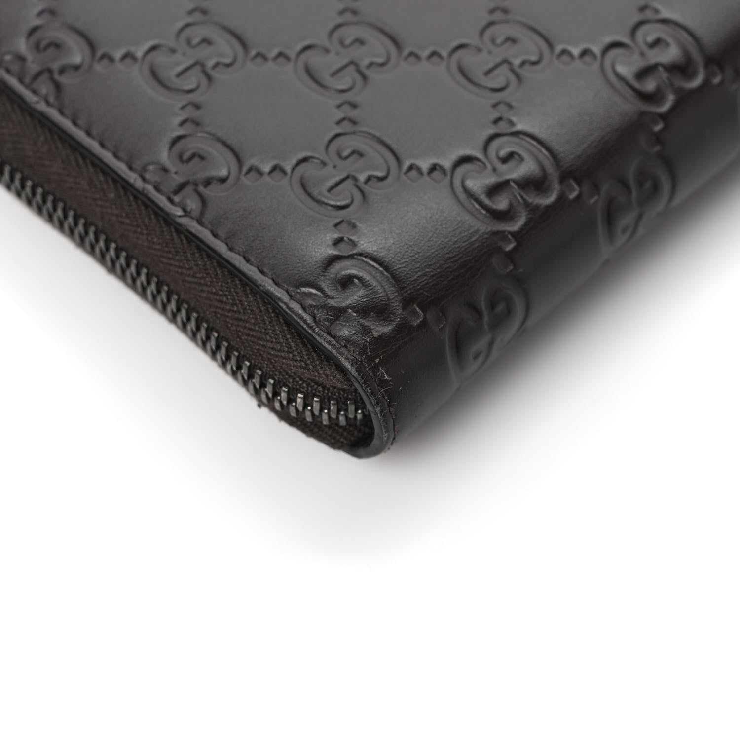 Gucci Guccissima Signature Zip Around Organizer Wallet Black 9 of 12
