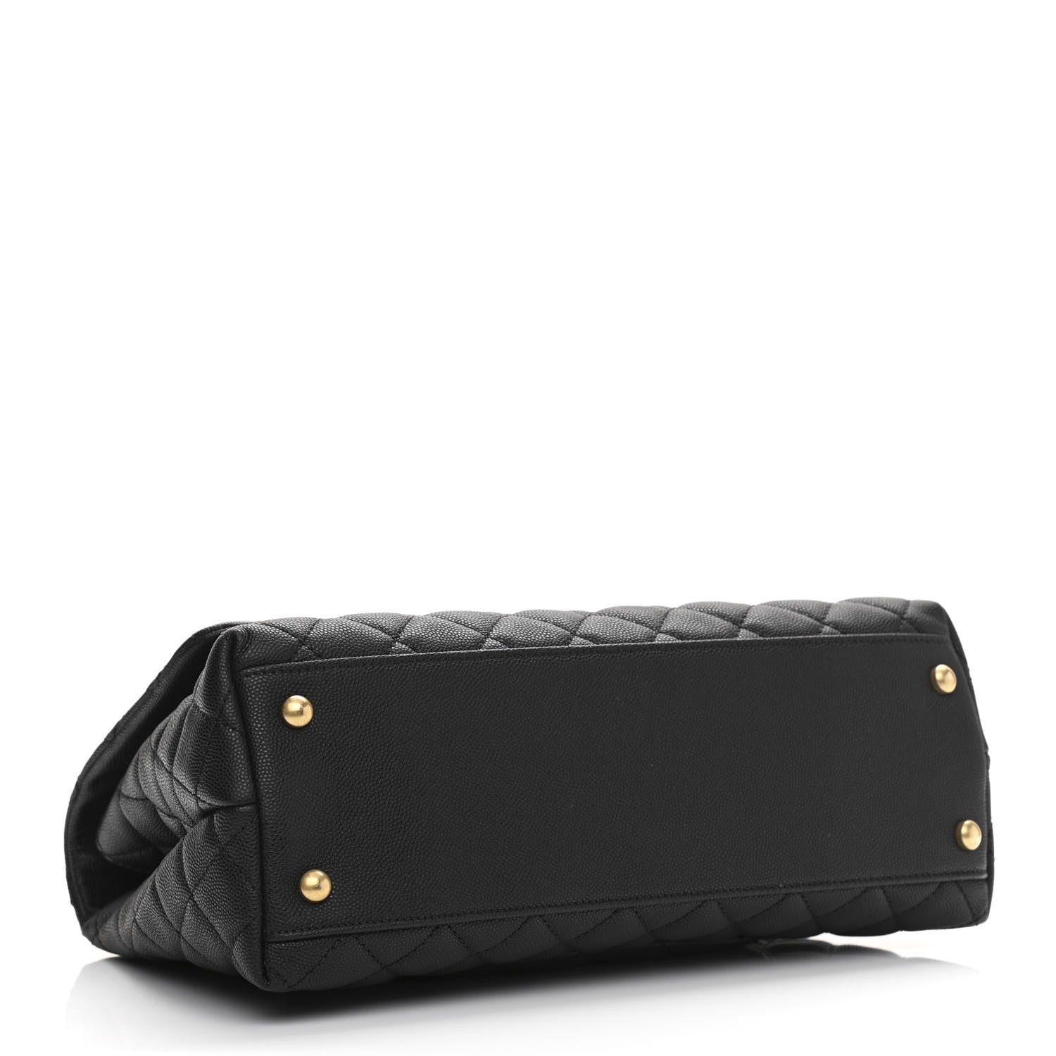 Chanel Caviar Lizard Embossed Quilted Small Coco Handle Flap Black 4 of 10