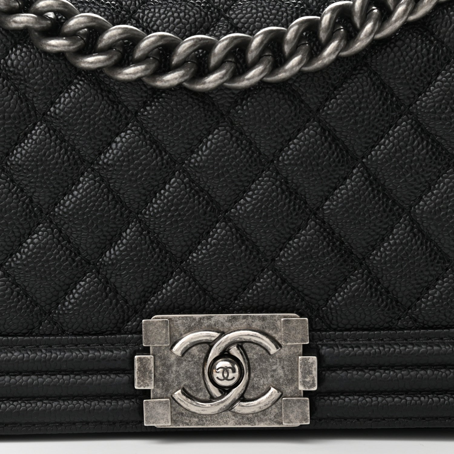 Chanel Caviar Quilted Medium Boy Flap Black 10 of 10