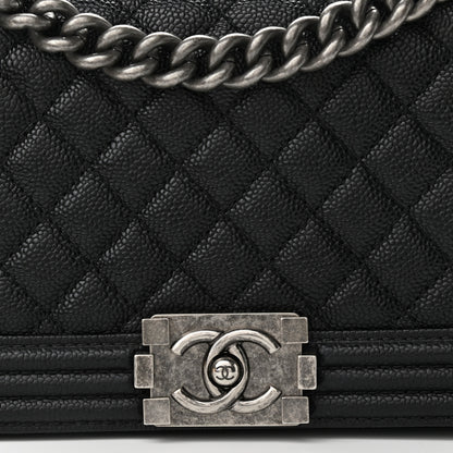 Chanel Caviar Quilted Medium Boy Flap Black 10 of 10
