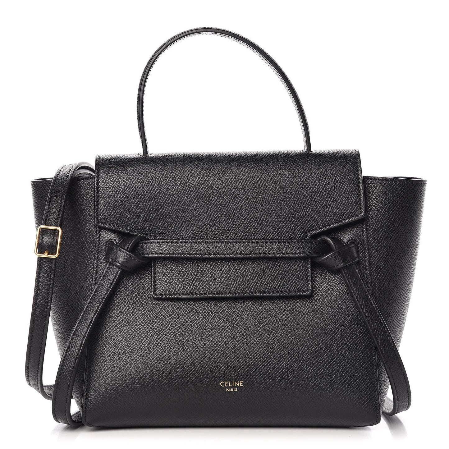 Grained Calfskin Nano Belt Bag Black