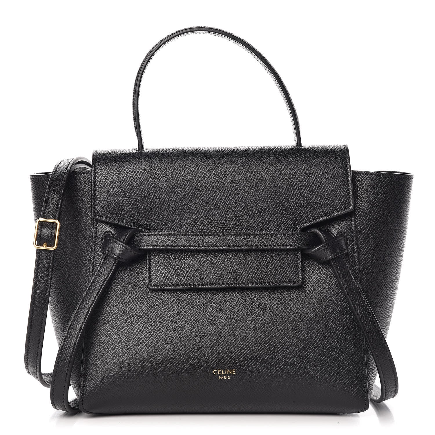 Celine Grained Calfskin Nano Belt Bag Black 1 of 9