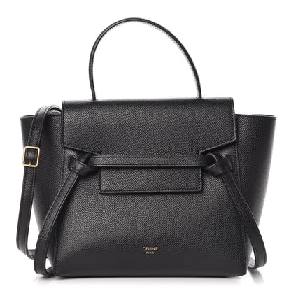 Celine Grained Calfskin Nano Belt Bag Black 1 of 9