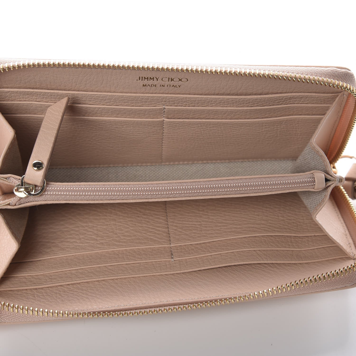 Jimmy Choo Soft Grained Goatskin Pippa Zip Around Wallet Powder Pink 7 of 10