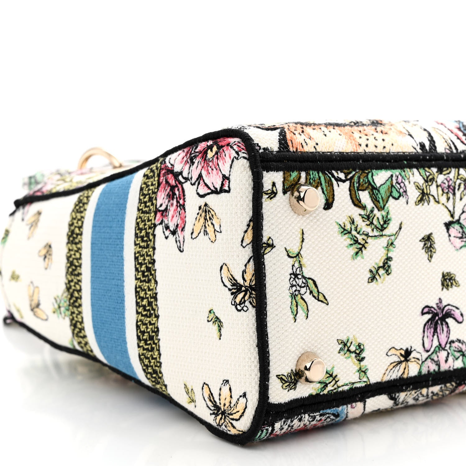 Christian Dior Canvas D-Constellation Embroidered Medium Lady D-Lite Latte Multicolor 9 of 11