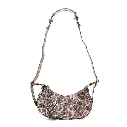 Balenciaga Metallic Agneau Arena Leopard Le Cagole Shoulder Bag XS Brown 1 of 12