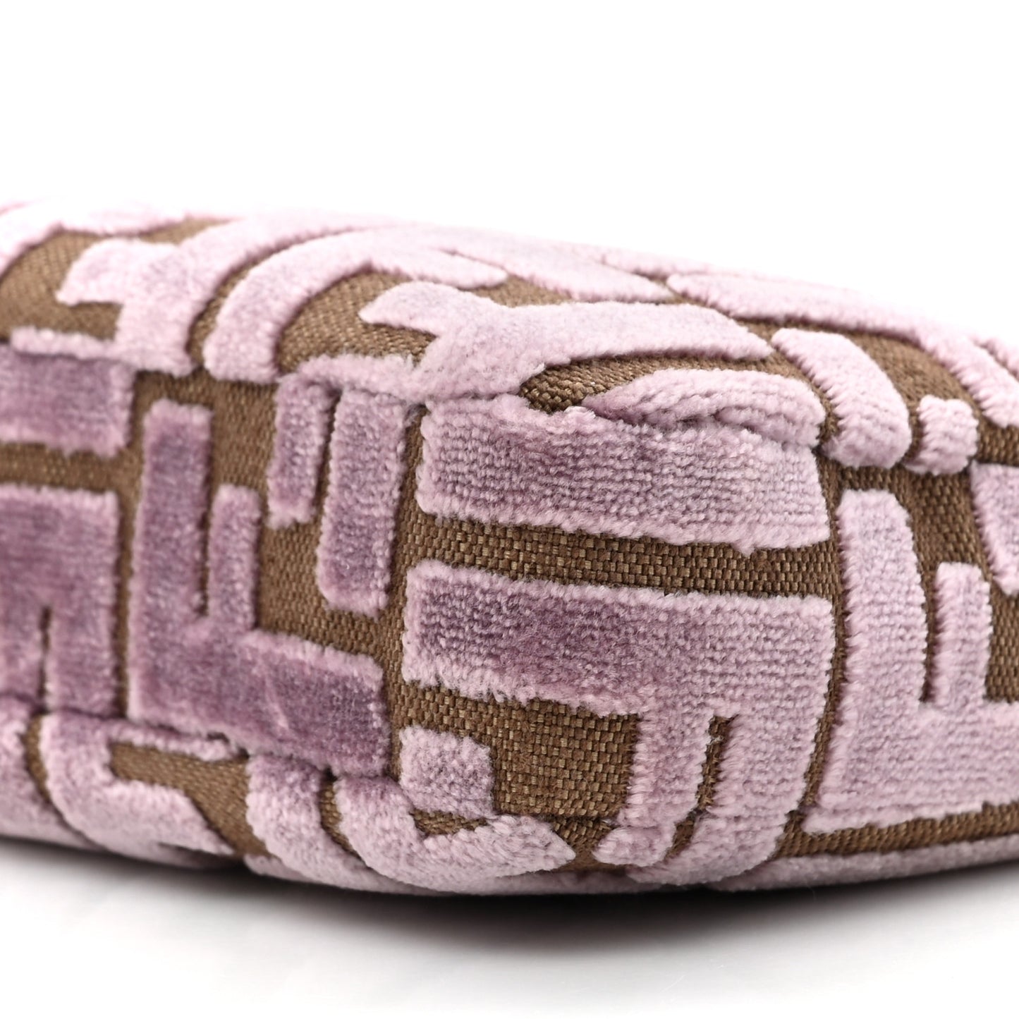 Velvet Jacquard FF Baguette Pouch Dusty Mauve