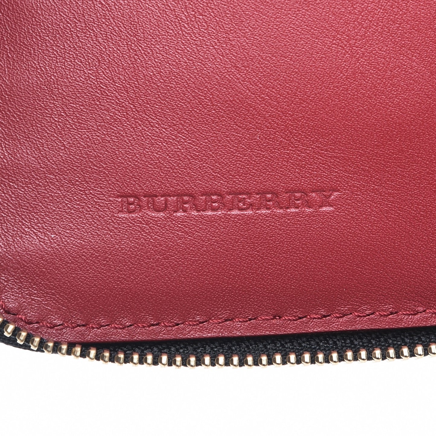 Calfskin Horseferry Check Medium Marston Zip Around Wallet Parade Red