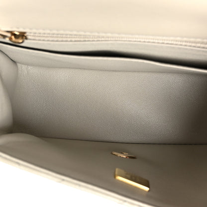 Chanel Lambskin Quilted Mini Square Flap Grey 5 of 13