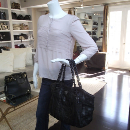 Prada Tessuto Nappa Mordore Tote Black 2 of 12