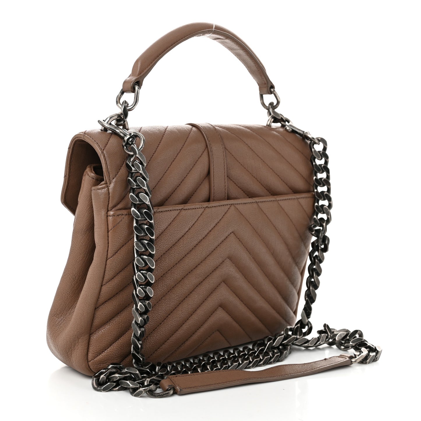 Sheepskin Matelasse Chevron Monogram Medium College Bag Fard