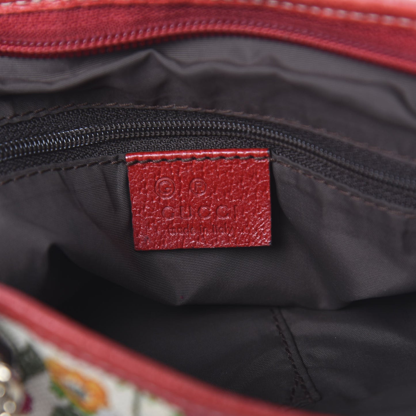 Canvas Flora Floral Crossbody Bag Red