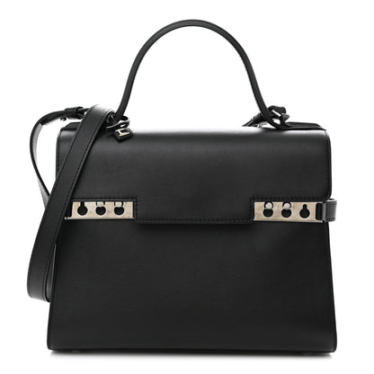 Delvaux Calfskin MM Tempete Satchel Black 1 of 10