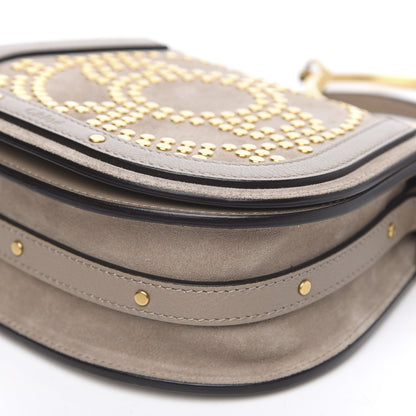 Chloe Calfskin Suede Small Constellation Studs Nile Bracelet Bag Motty Grey 10 of 10