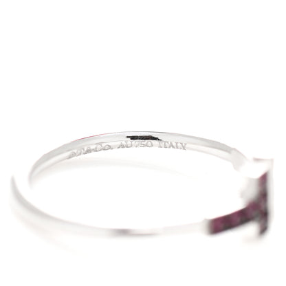 Tiffany 18K White Gold Ruby T Wire Ring 53 6.5 4 of 5