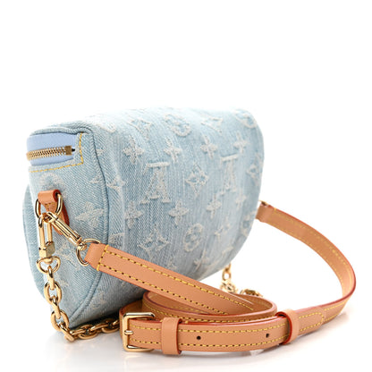 Louis Vuitton Monogram Denim Mini Bumbag Sky Blue 2 of 9