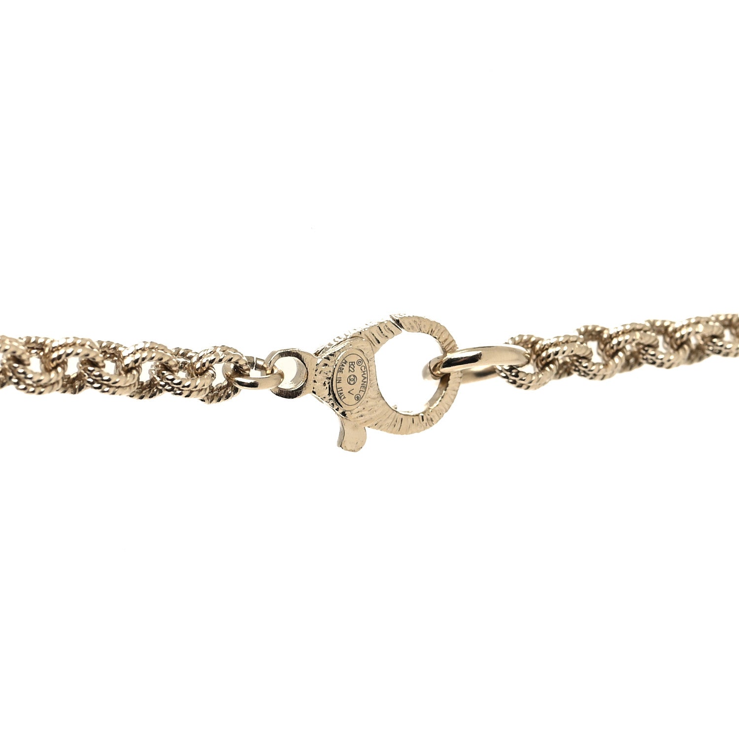 Chanel Pearl CC Necklace Light Gold 4 of 5