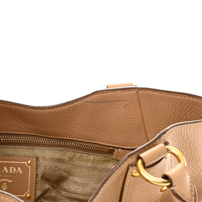 Prada Vitello Daino Pushlock Tote Sughero 15 of 23