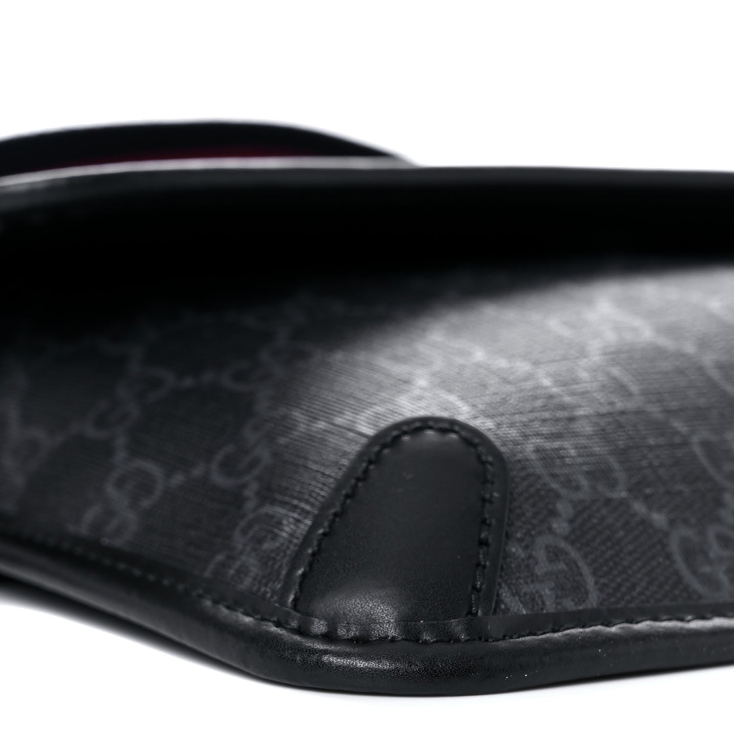 Gucci GG Supreme Monogram Web Slim Belt Bag Black Grey 9 of 12