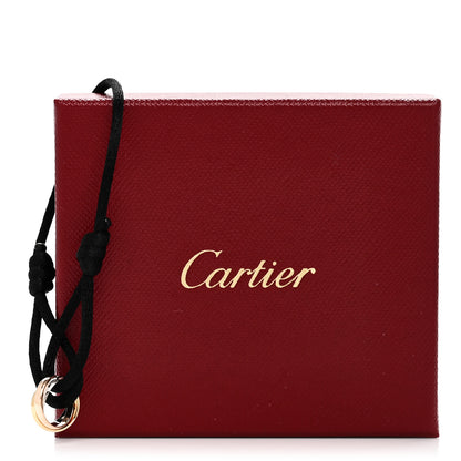Cartier 18K Pink Yellow White Gold Trinity Adjustable Cord Bracelet Black 5 of 5
