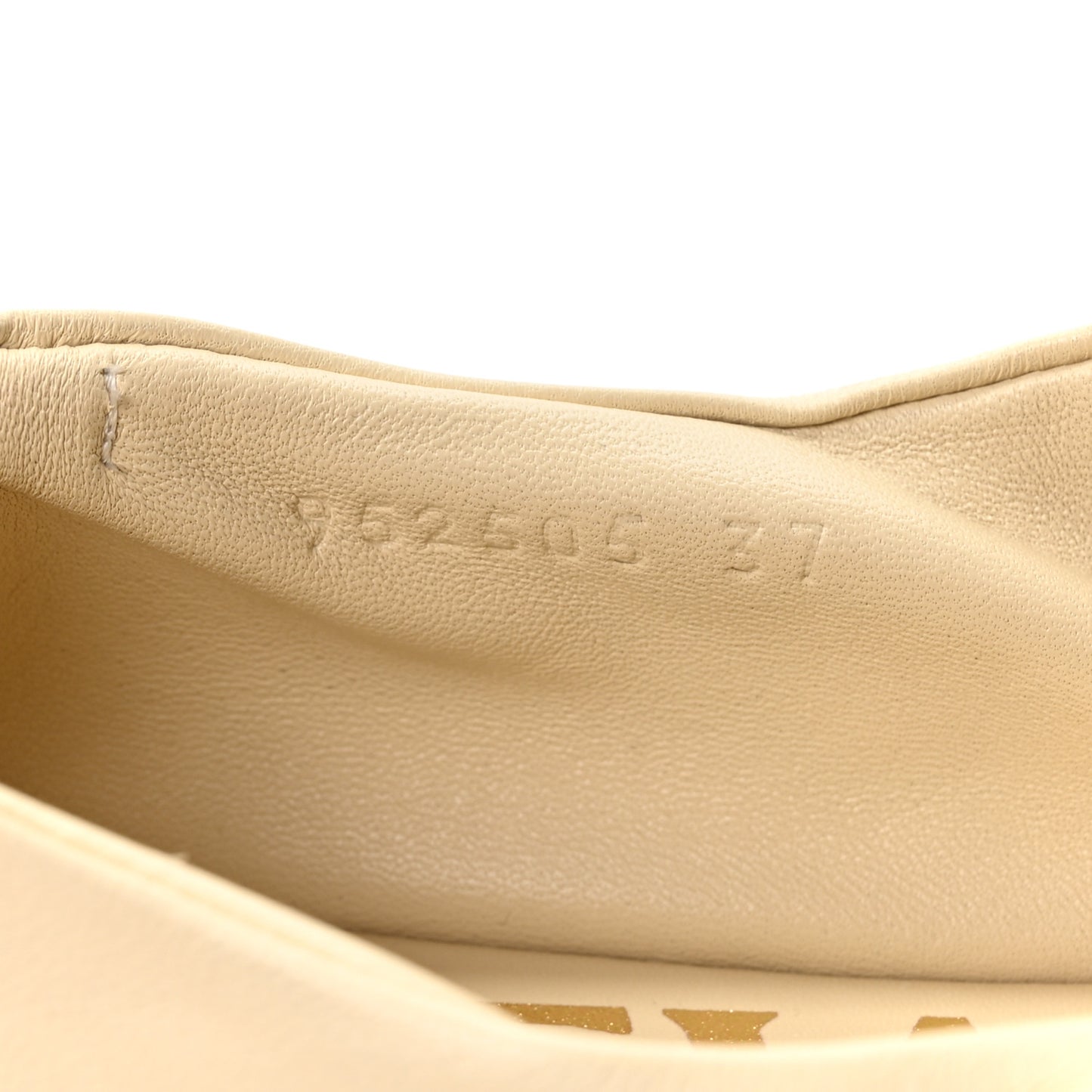 Lambskin Pebble Ballerina Flats 37 Dough