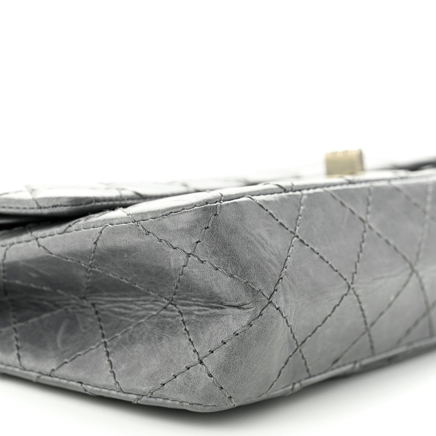 Chanel Aged Calfskin Quilted 50th Anniversary 2.55 Reissue 225 Flap Grey 9 of 11