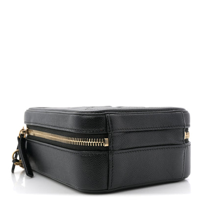Chanel Caviar Quilted CC North South Filigree Vanity Case Black 4 of 11
