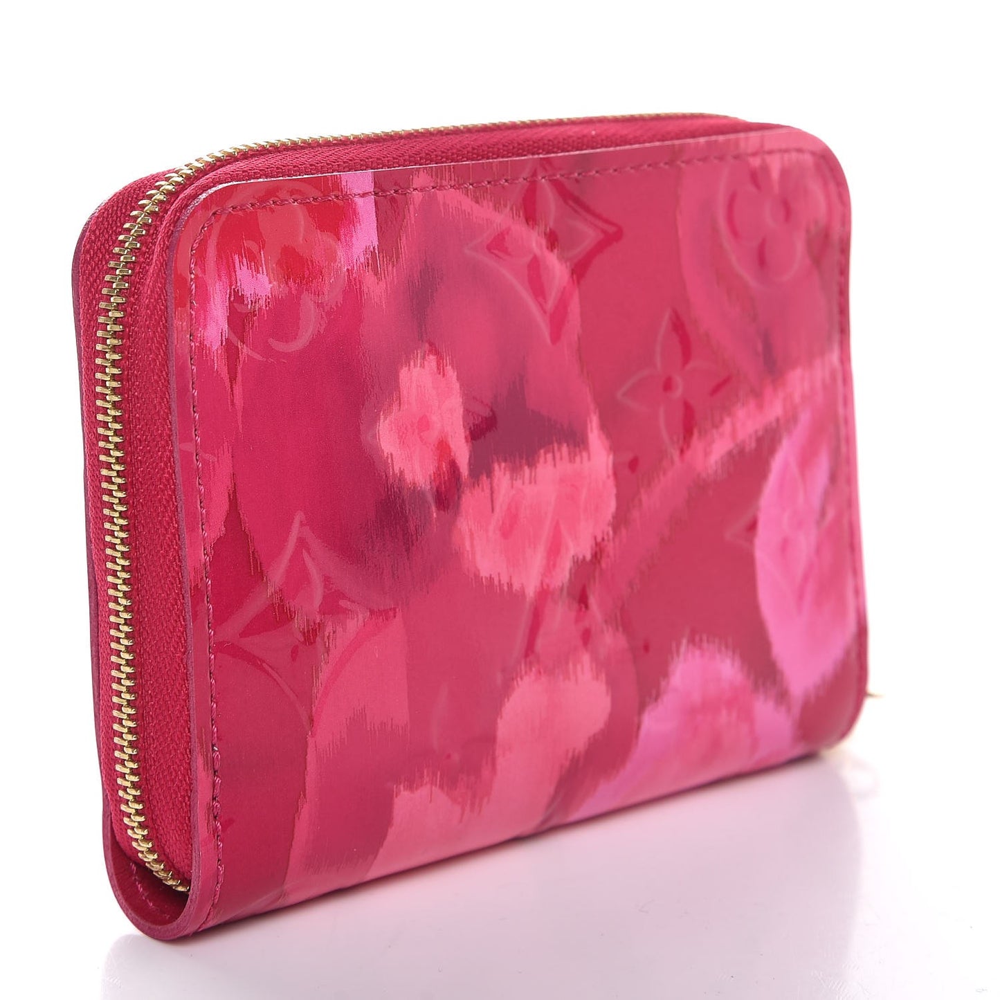 Vernis Ikat Zippy Coin Purse Rose Indien