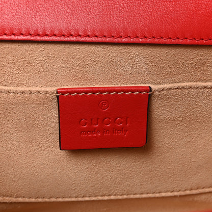Gucci GG Supreme Monogram Apple Small Padlock Shoulder Bag Beige Multicolor Lobster Red 6 of 10