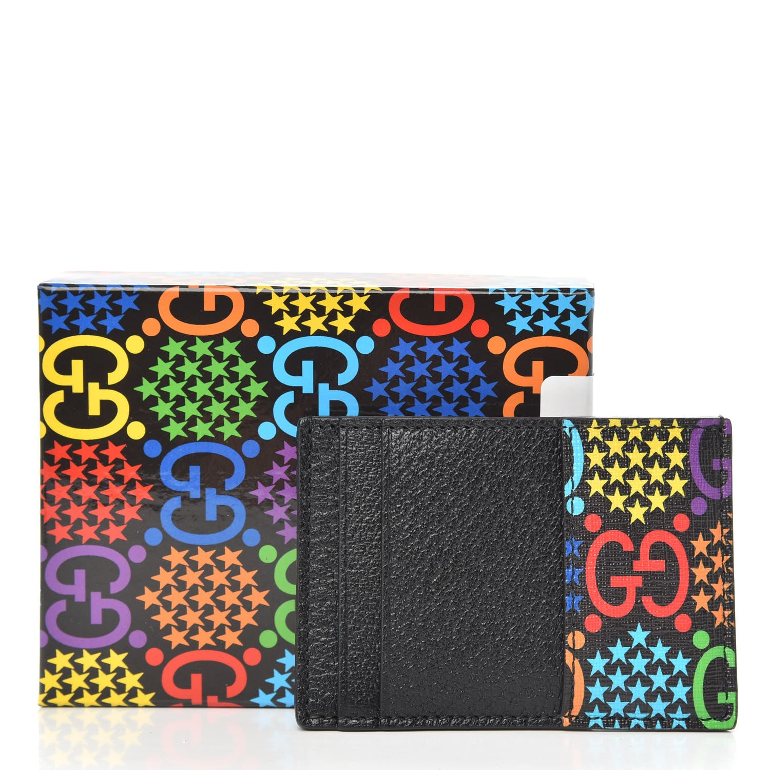 Gucci GG Supreme Monogram Psychedelic Card Holder Black 6 of 6