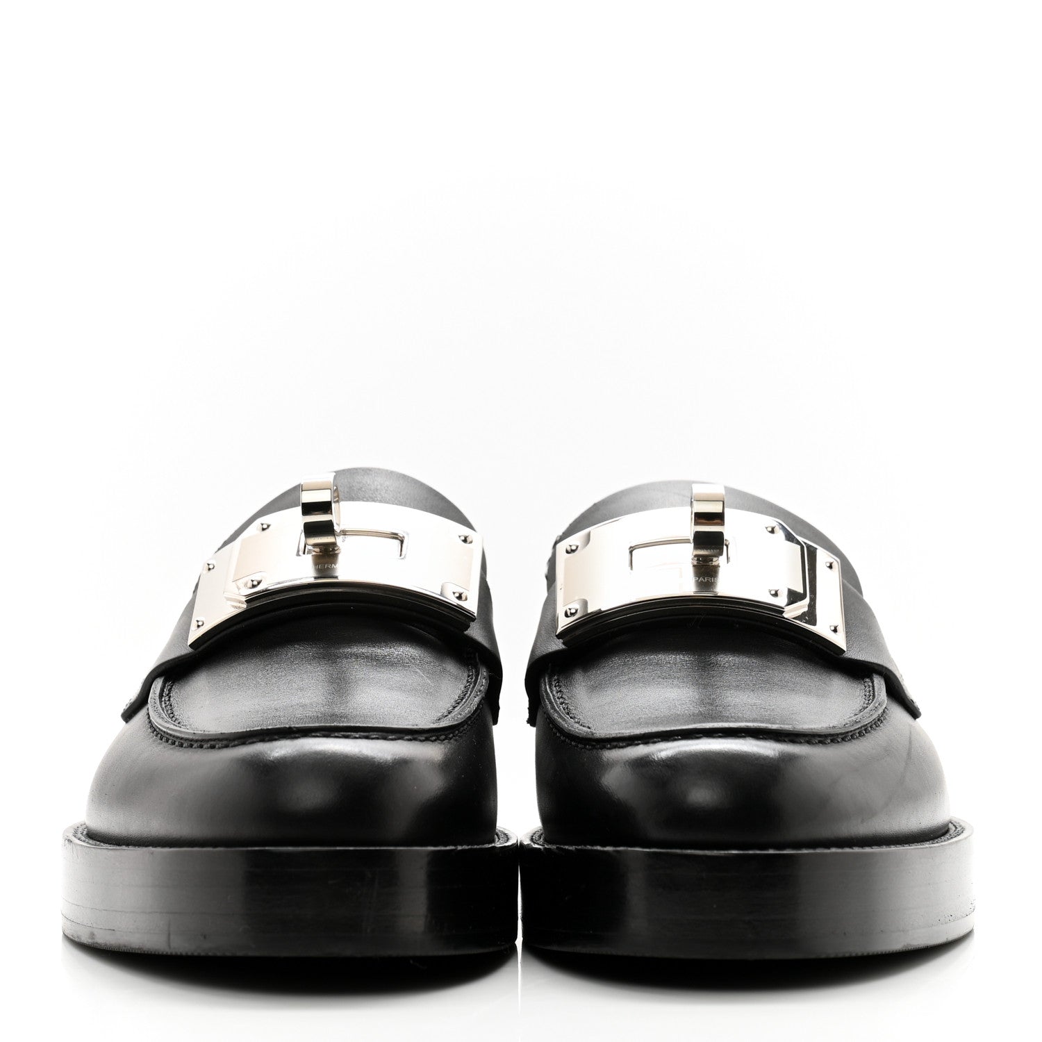 Hermes Calfskin Womens Hot Loafer 35 Black 2 of 12