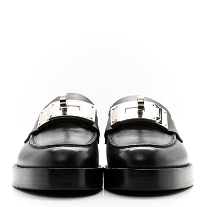 Hermes Calfskin Womens Hot Loafer 35 Black 2 of 12