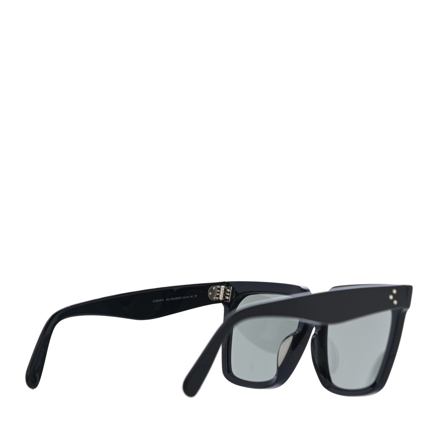 Celine Acetate Polarized Oversized Sunglasses CL4055FN Black 3 of 6