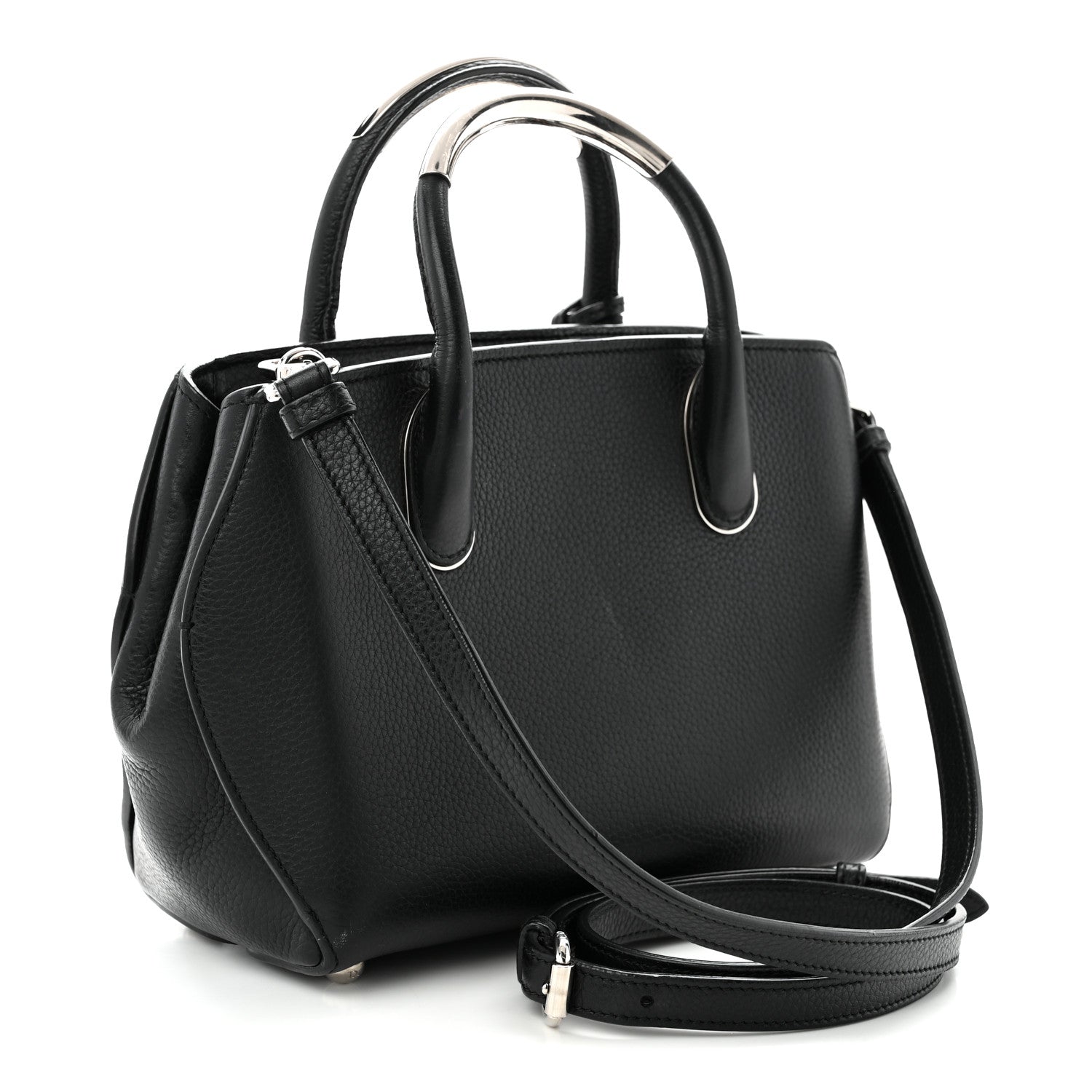 Christian Dior Grained Calfskin Small Open Bar Tote Black 3 of 11