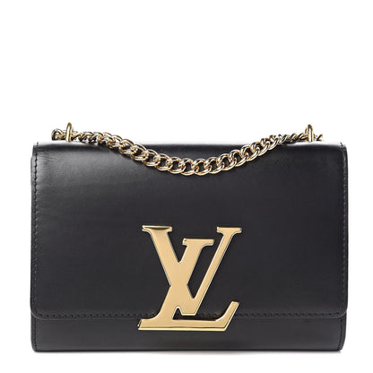 Louis Vuitton Calfskin Chain Louise MM Black 1 of 14