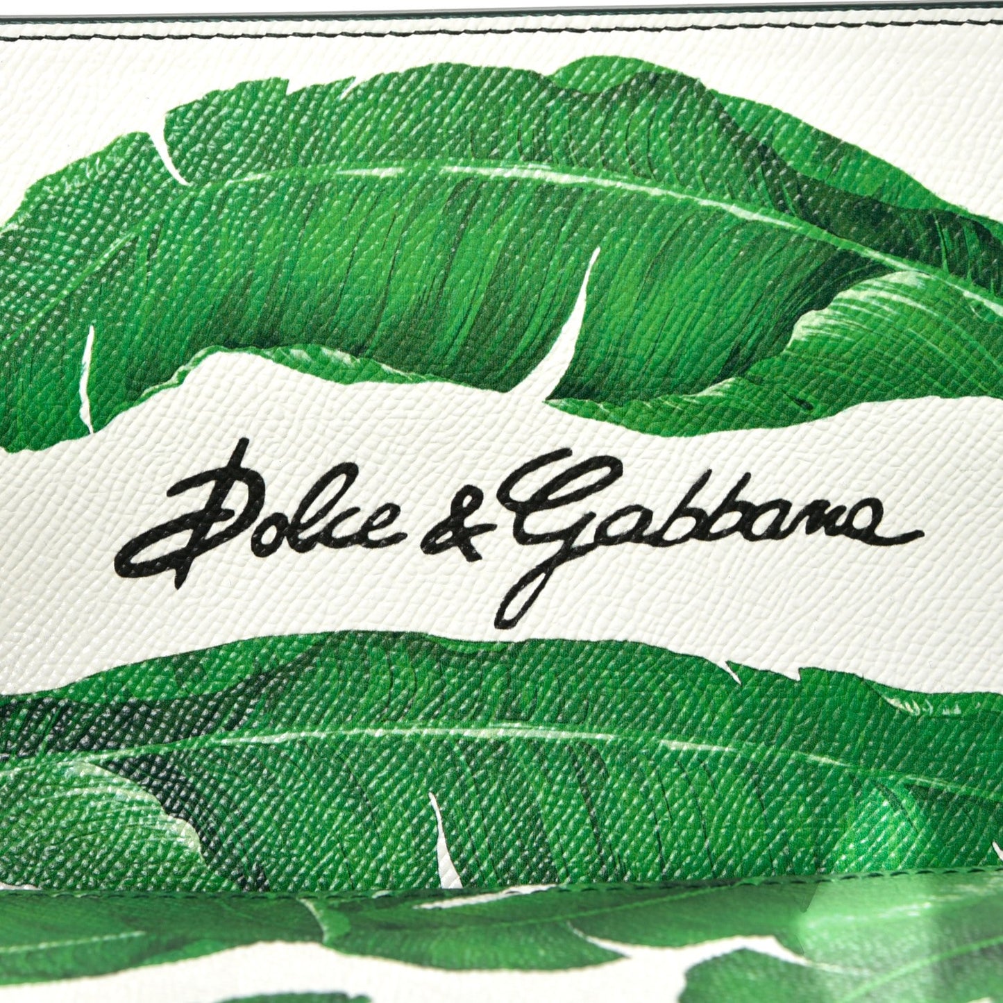 Dauphine Banana Leaf Print Medium Miss Sicily Satchel Green White