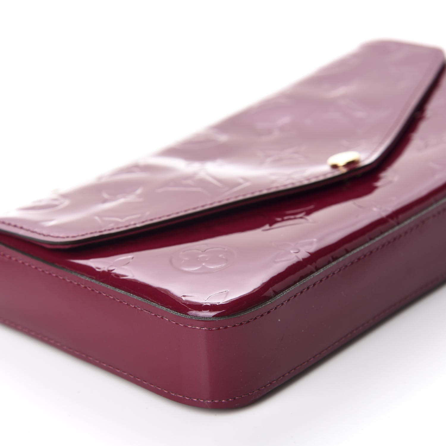 Louis Vuitton Vernis Felicie Chain Wallet Magenta 6 of 11