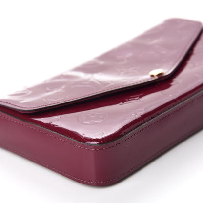 Louis Vuitton Vernis Felicie Chain Wallet Magenta 6 of 11