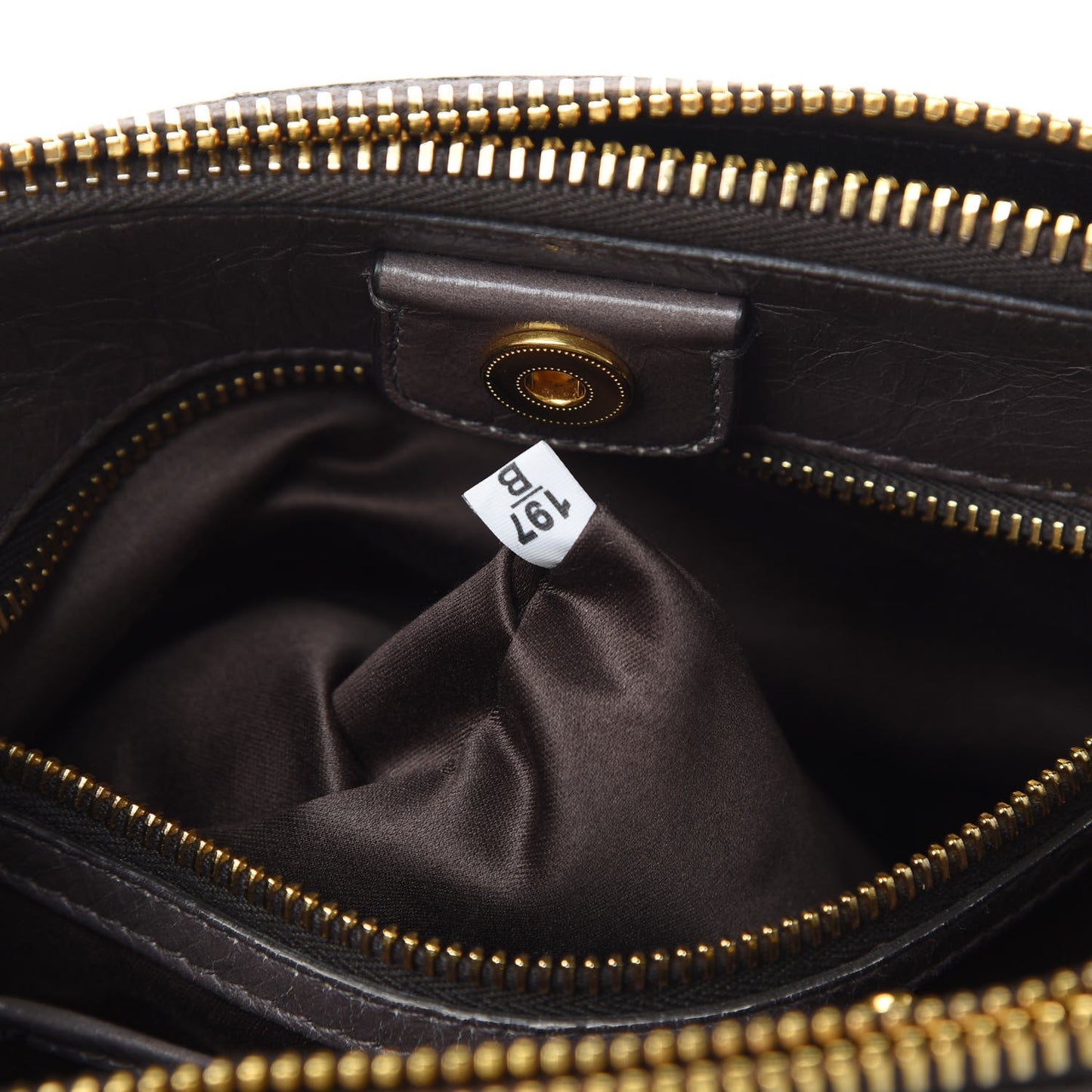 Vitello Shine Double Zip Tote Fumo