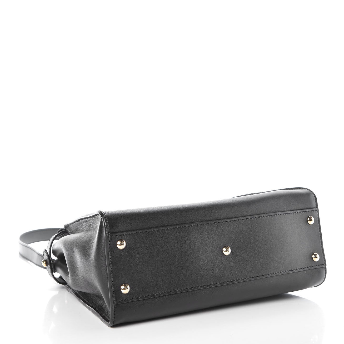 Vitello Seta Shiny Nappa Medium Peekaboo Iconic Satchel Black