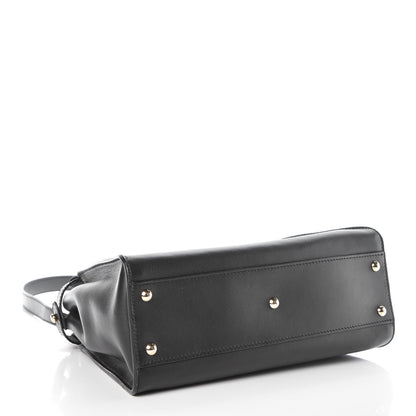 Fendi Vitello Seta Shiny Nappa Medium Peekaboo Iconic Satchel Black 4 of 9