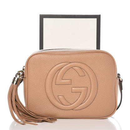 Gucci Pebbled Calfskin Small Soho Disco Bag Camelia 8 of 8