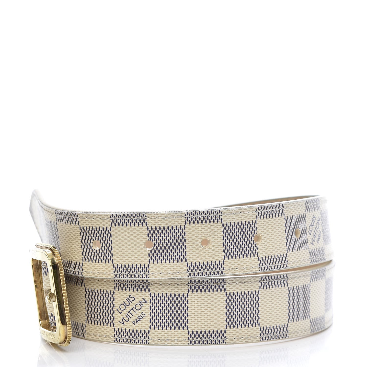 Louis Vuitton Damier Azur 30mm Tresor Belt 85 34 4 of 10
