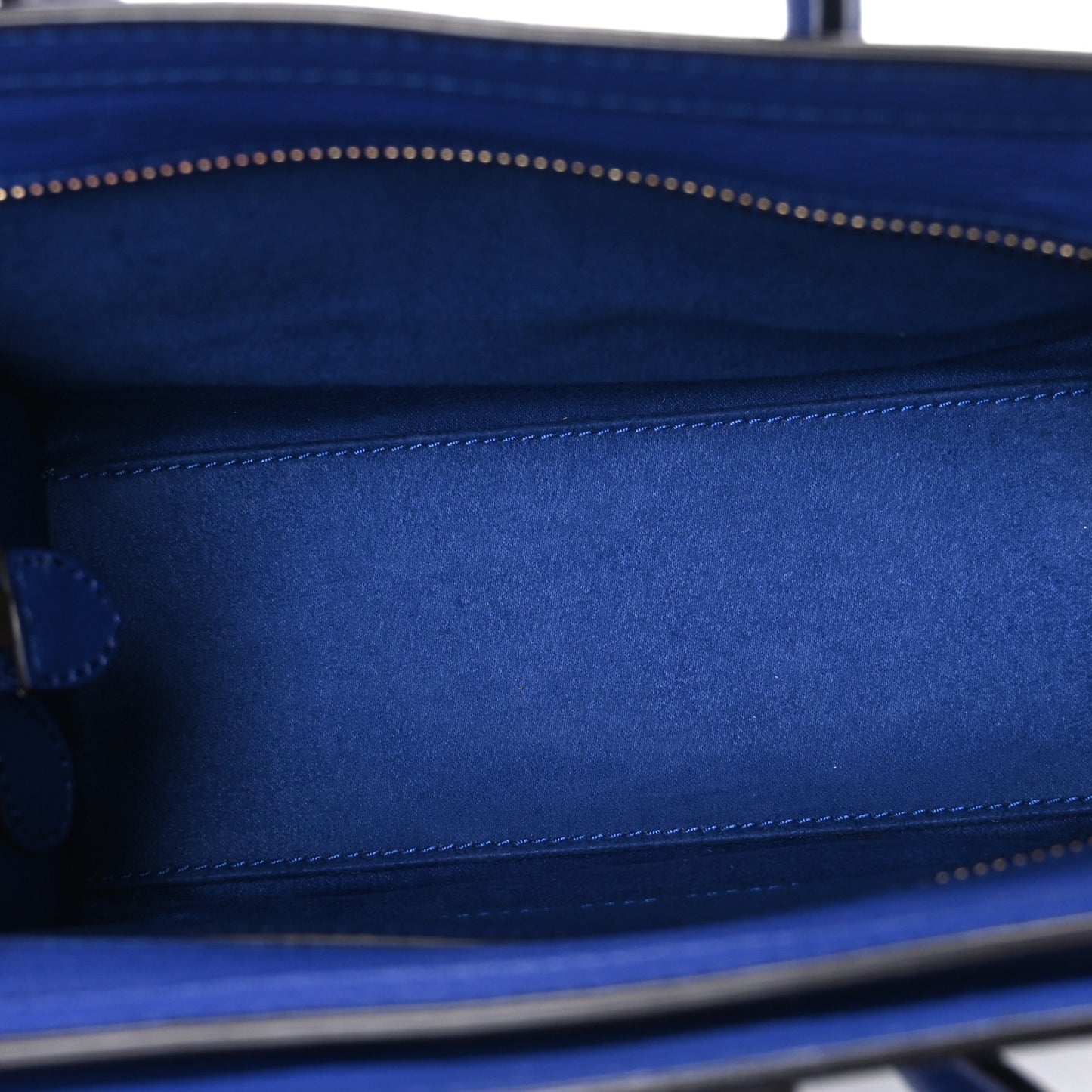Drummed Calfskin Nano Luggage Indigo