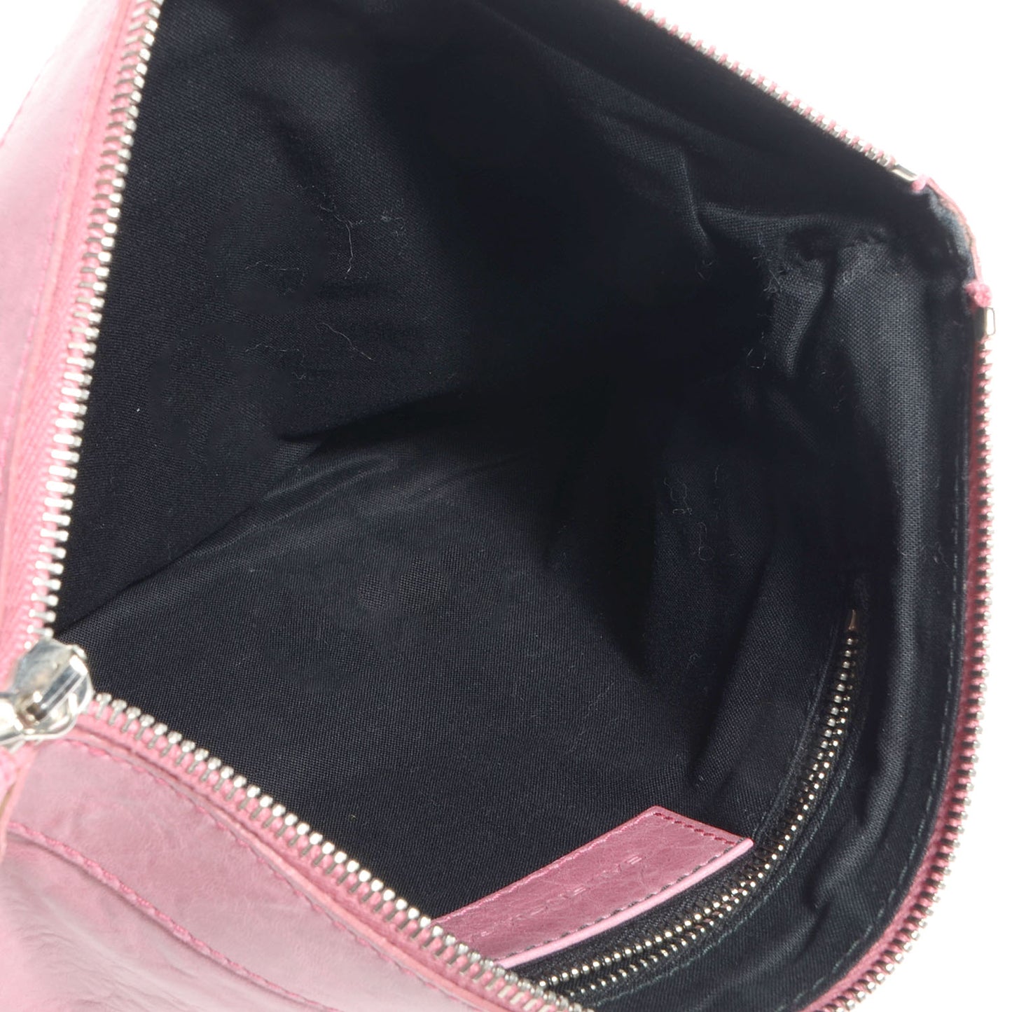 Agneau Giant 21 Silver Hardware Flat Handle Clutch Framboise